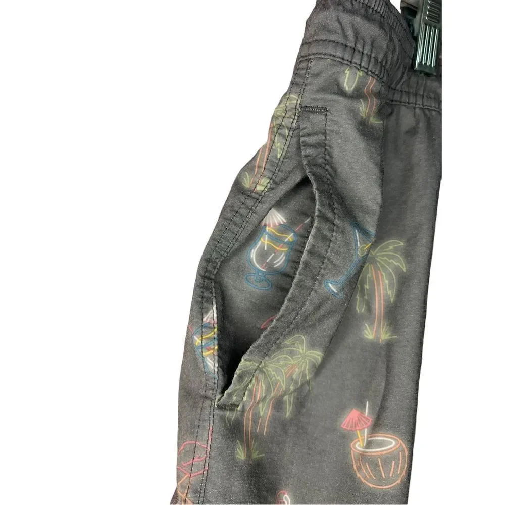 Goodfellow Flamingo & Palm Trees Swim Trunks - Men’s XL‎